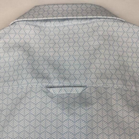 7 Diamonds EUC Palm Woven Shirt Mens M Light Blue 4-Way Stretch SMK-7780 - Picture 7 of 8